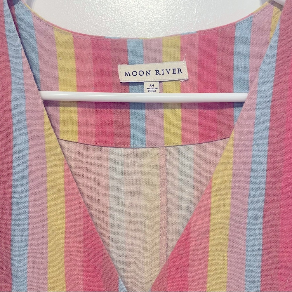 Colorful striped linen dress - Picture 5 of 8